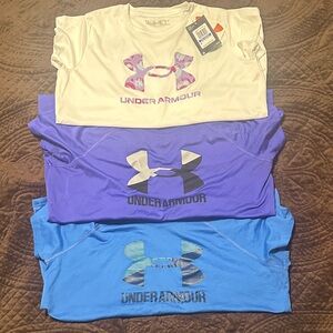 Under Armour Kids' Tees - White, Purple, Blue
